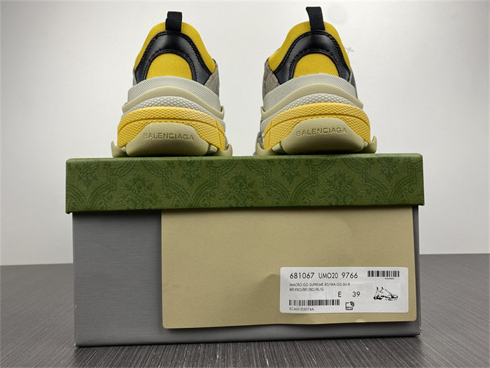 Gocci x BLCG The Hacker Project Triple S Beige Green Yellow  681067 UMO20 9766