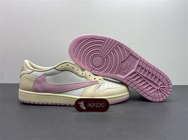 Travis Scott x Air Jordan 1 Low OG Shy Pink IQ7604-100